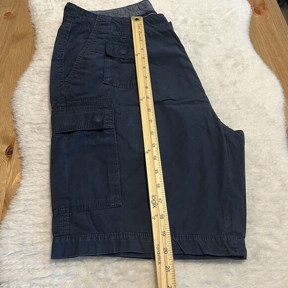 Nautica Mens Navy Blue Cargo Shorts 100% Cotton Size 34W - Picture 12 of 12